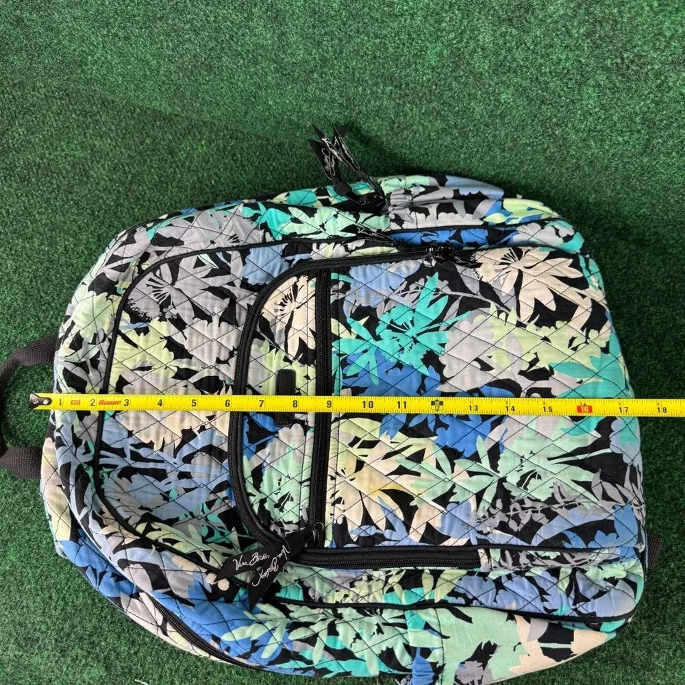 Vera Bradley Floral Backpack Paisley 13” Blue Green
